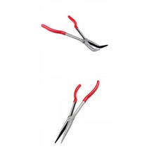 GHSHOP 용광로 녹는 금 청동 공예품 용 2x 도가니 집게 플라이어, 빨간색, 고탄소강
