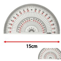 반원분도기 15CM 템플릿자 제도용 원형자 각도기 제도용자 제도용삼각자 원형템플릿 원형각도기 각도기세트
