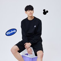 이영지 반바지 디즈니 미키 캐릭터 자수 스쿨룩스 남여공용 학생 교복 데일리룩 패션 오버핏 트레이닝 세트
