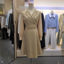 JJ지고트 NC13 더블 칼라 원피스 플리츠 소매 더블 칼라 원피스 GL3M0OP90