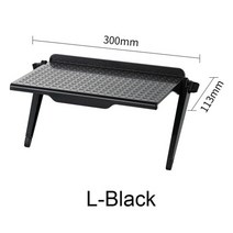 모니터베사홀 어고트론모니터암 nbh100 nbf100a ca2 조정 가능한 tv 화면 상단 스토리지 선반 랙 홀더 컴퓨터 모니터 데스크탑 스탠드 tv 랙 디스플레이 선반, L-블랙, 1개