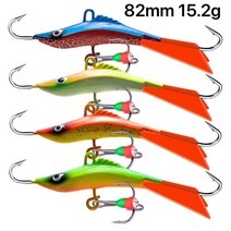 에깅대 애깅대 루어낚시대 낚시 미끼 밸런서 낚시 태클 리드 지깅 인공 미끼, 4개 82mm 15.2g