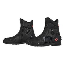 Komine 코미네 오토바이 바이크 보호 쇼트 라이딩 부츠 05-067 BK-067, 블랙