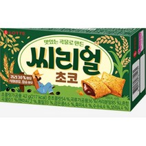칠성 스낵바 회사간식 탕비실간식 맛있는 곡물로 만든 롯데 씨리얼 초코 간식박스 과자세트 대용량과자 42G 5개, 17세트