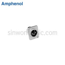 암페놀 AC3MMDZ 3핀 매입형 납땜용 XLR(Male)커넥터 정사각형