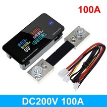 누전측정기 전기계측기 멀티테스터기 tzt dc 0-200v 전압계 전류계 kws 전력 에너지 미터 재설정 기능이있는 디지털 dc 전력계 전기 미터 0-100a, dc200v 100a