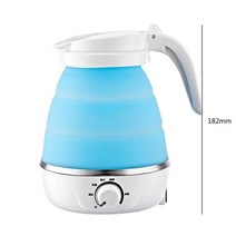 700ML 미니 전기 주전자 스테인레스 스틸 실리콘 접이식 물 주전자 주방 가전 끓는 도구 600W, A Blue EU_CHINA