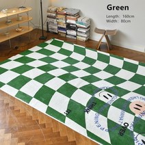 거실 캠핑 안마의자 러그 카페트 ins checkerboard 카펫 대형 플러시 러그 for living room area rug non-slip kid play mat rug
