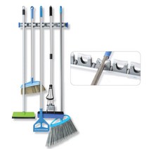 청소도구 거치대 알루미늄 행거 밀대 걸이 빗자루 막대걸래 봉 거치대 홀더 우산 보관 다용도 후크 진열대 보관 청소도구함