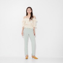 [랩] 오프 숄더 셔링 블라우스