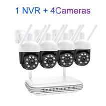 베이비모니터 스마트홈 펫 강아지 카메라 CCTV Techage-무선 감시 시스템 사람 감지 8CH 4MP PTZ 와이파이 IP 기록 비디오 보안 키트 NVR 양방향 오디오, [01] 없음, [02] 8CH NVR 4 Camera