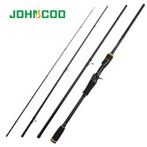 농어대 쇼어지깅대 JOHNCOO2.1m 2.4m 520g 탄소 섬유 빠른 액션 스피닝 낚싯대 캐스팅 여행 4 섹션 민감한, 2.7m Casting Version