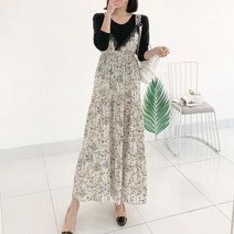 퍼니걸스 레이스 뷔스티에 롱 원피스_3028