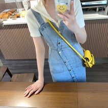 전혜빈 나나 혜리 귀여운 멜빵 치마 스커트 원피스 Zhenzhen 데님 스트랩 여