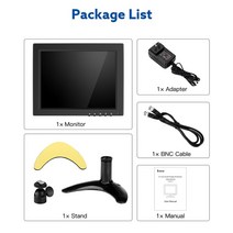 21인치모니터 20인치 23인치 와이드 게이밍 Eyoyo-10 인치 IPS HDMI 1024x768 CCTV 보안 모니터 PC LCD 화, 01 EM10O_03 미국 플러그