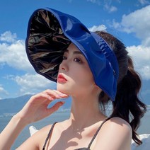 은창]암막 헤어밴드 웨이브 선캡 모자 썬캡 여성 면 여름 밀짚 라탄 모자 돌돌이