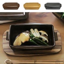 (일본) 마메종 이부키사 TOOLS 미니 내열도기 직화그릴팬 오븐용기 (3color), 블랙