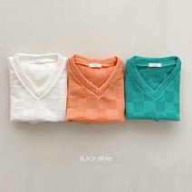 블랙빈 체스조끼 아동복