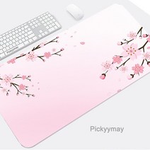 장패드 온열 무선충전 게이밍 마우스 블랙 패드 벚꽃 데스크 매트 핑크 사쿠라 쿠션 키보드 컴퓨터 테이블 홈 인테리어 오피스 액세서리, [01] small 10x220x2mm, [07]
