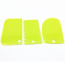 도자기굽기 물레 흙 재료 점토 컬러 도자기 베이킹 도구 플라스틱 스크레이퍼 점토 조각 텍스처 3 팩, 07 green