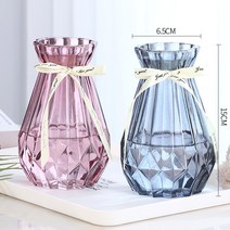 테이블리폼 유러피안 팬시 유리화병 수배 그린 뤄 식물 말린 생선 꽂다 꽃병 그릇 식당 거실인테리어 수반 1801237231, (쁘띠다이아몬드 담배재색 _와인레드