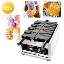 상업 오픈 입 Taiyaki 메이커 아이스크림 물고기 모양 와플 콘 기계 220v 110v, 220V AU Plug