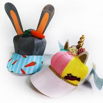 퍼니스쿨 날개모자 종이, 1세트, 9개