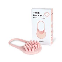 펫모이스 반려동물 실리콘 브러쉬, 파스텔핑크, 1개