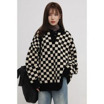 바둑판 체크 무늬 스웨터 니트 소 가디건 봄 가을 v넥 트렌드 대학 코트 녹색 스트리트웨어 홈웨어