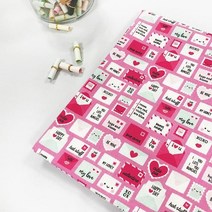 릴리패브릭 보세퀼트 면20수] 10종 원단 천 A11, 러브레터_6248