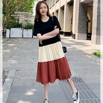 [Myshe]여성 캐주얼 롱 원피스 빅사이즈 여름 fg3 51661229
