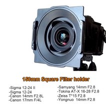 Wyatt 메탈 150mm 스퀘어 필터 홀더 브래킷 Tokina 16-28 Samyang 14mm Canon 17mm/14mm Sigma 12-24mm II Zeiss T * 1, 캐논 14mm f2.8l