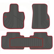 San Auto BMW X3 G01 X4 G02 2018 2019 2020 2021 2022 2023용 자동차 바닥 매트 맞춤형 핏 블랙 네이비 블루 고무 자동 라이너 세트 전천후, 11-17 floor mats, Black Red