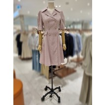 케네스 레이디 [E422] 퍼프 슬리브 더블버튼 원피스 EWOPMF0700