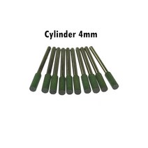 연마공구 절삭공구 3mm 샤프트 장착 고무 연마 연삭 헤드 몰드 로터리 전동 공구 10 피스, 14 R 4mm Cylinder