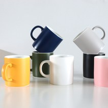 위즈라인 무광 머그컵 400ml, 블루