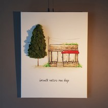 6호 전봇대 32X41cm 집과나무 스칸디아모스 이끼액자 그림 선물 집들이 개업 생일, 기본문구, 선물상자