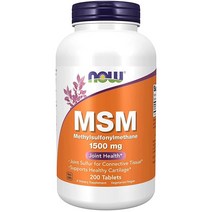 엠스엠NOW Supplements MSM (Methylsulfonylmethane) 1 500 mg 200정