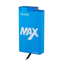 Gopro max 배터리 용 telesin 배터리 gopro max 배터리 액션 카메라, 1개