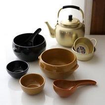 막걸리잔 동동주 잔 멜라민 술잔 사발 손잡이 술 그릇 대접 레트로, 양은막걸리, 주전자 4L, 1개