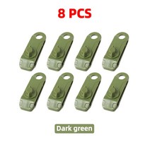 돔텐트타포린 클립 천막 텐트 클램프 캐노피 래싱 버클 턱 그립 야외 캠핑 후크 앵커 방풍 로프 바브 10/8/, 22 8 PCS Green