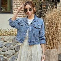 유행의미아 내추럴 워싱 데님 미니 청자켓(o65955)