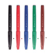 펜텔 캘리그라피 컬러사인펜 브러쉬사인펜 24컬러 낱개, 1개, 라이트그레이
