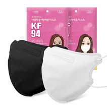 스윗홈 퓨어라이프 KF94 마스크 새부리형 대형 100매 화이트 블랙, 화이트 100매