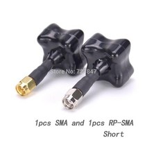 차량안테나 자동차안테나 TRIUMPH-Black Sheep BlackSheep 5.G 안테나 RP SMA 클로버 3 블레이드 송신기 버, 06 1 RPSMA 1 SMA Short