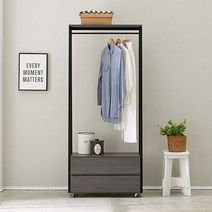 웨이F 18T LPM 1800스틸 이동식행거장 2단 800서랍장, 빈티지