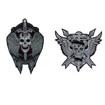 할리데이비슨 패치 용품 악세사리 큰 펑크 해골 패치 철 바이커 백 패치 배지 큰 자수 패치 의류 자켓 청바지 아플리케 th1479, 섞다