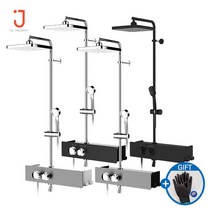 [JCL] 럭셔리 레인샤워 해바라기 선반형 레인샤워 JO-LUXURY 3000, 올무광블랙