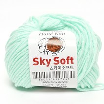 삼남뜨개실 스카이소프트실 아크릴실 인형실 의류실 목도리실 사계절실 겨울실, SKY SOFT, 10 민트, 1개