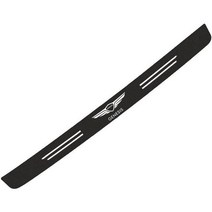 차량용 탄소 섬유 소재 자동차 도어 씰 스티커 G80 G70 G90 Gv80 스커프 플레이트 트렁크 프로텍터 액세서리, [01] Black, 01 Black